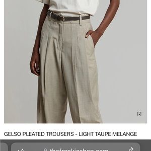 The Frankie Shop Gelso pleated trousers light melange